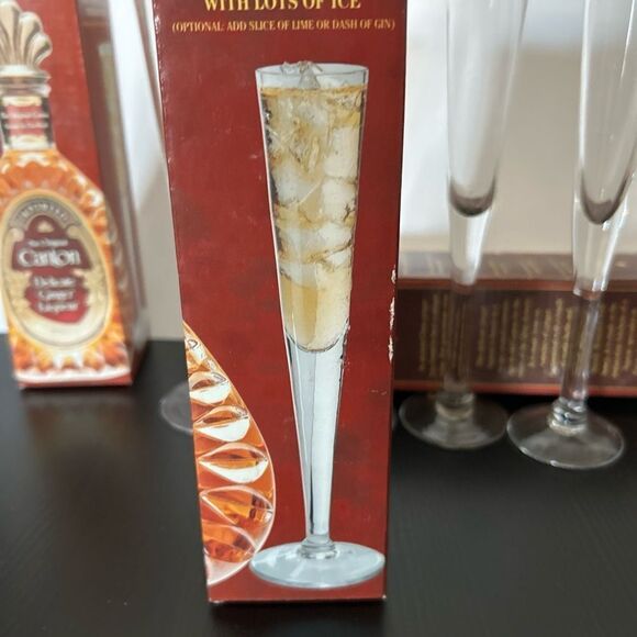 Canton Delicate Ginger Liqueur Cordial Stem Glass With Original Box 6pc - Picture 3 of 6